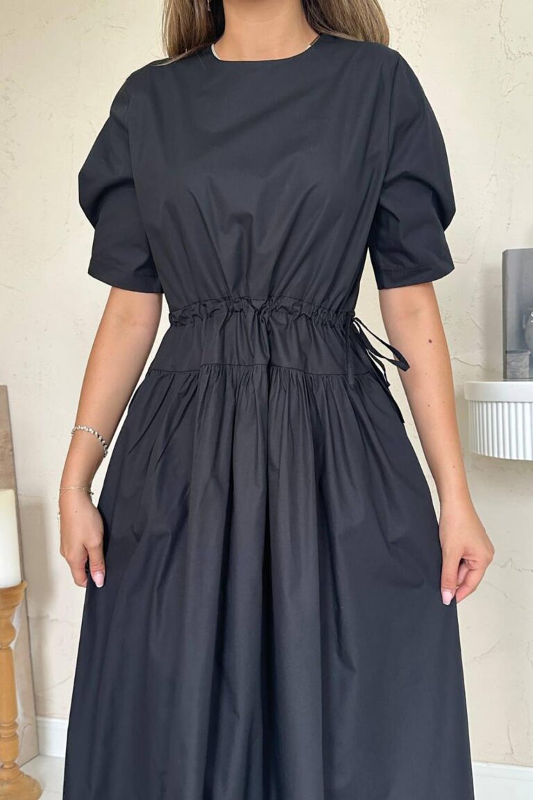 toptan-siyah-tunel-detay-poplin-elbise-0a68bf